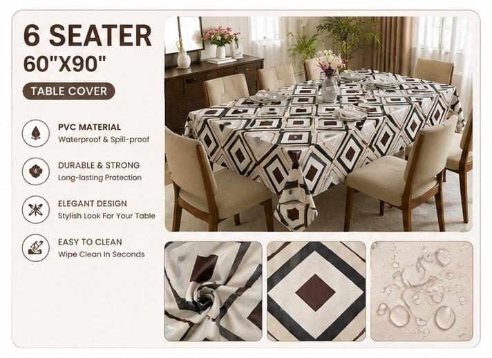 JIO Stylish Dining Table Cover with Premium Finish