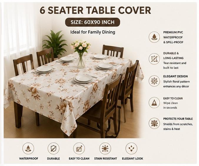 Elegant Floral Table Cover