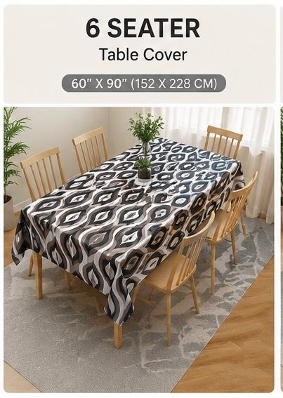 Black Leaf Jio Table Cover