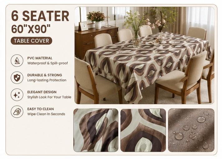 Brown Leaf Jio Table Cover