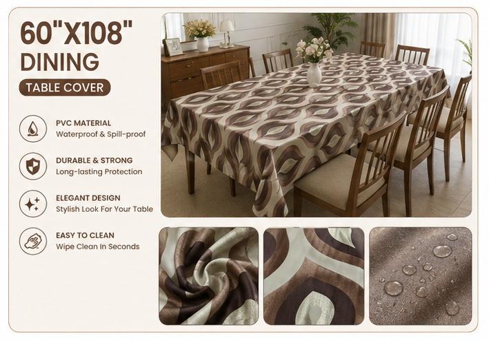 Brown Leaf Jio Table Cover