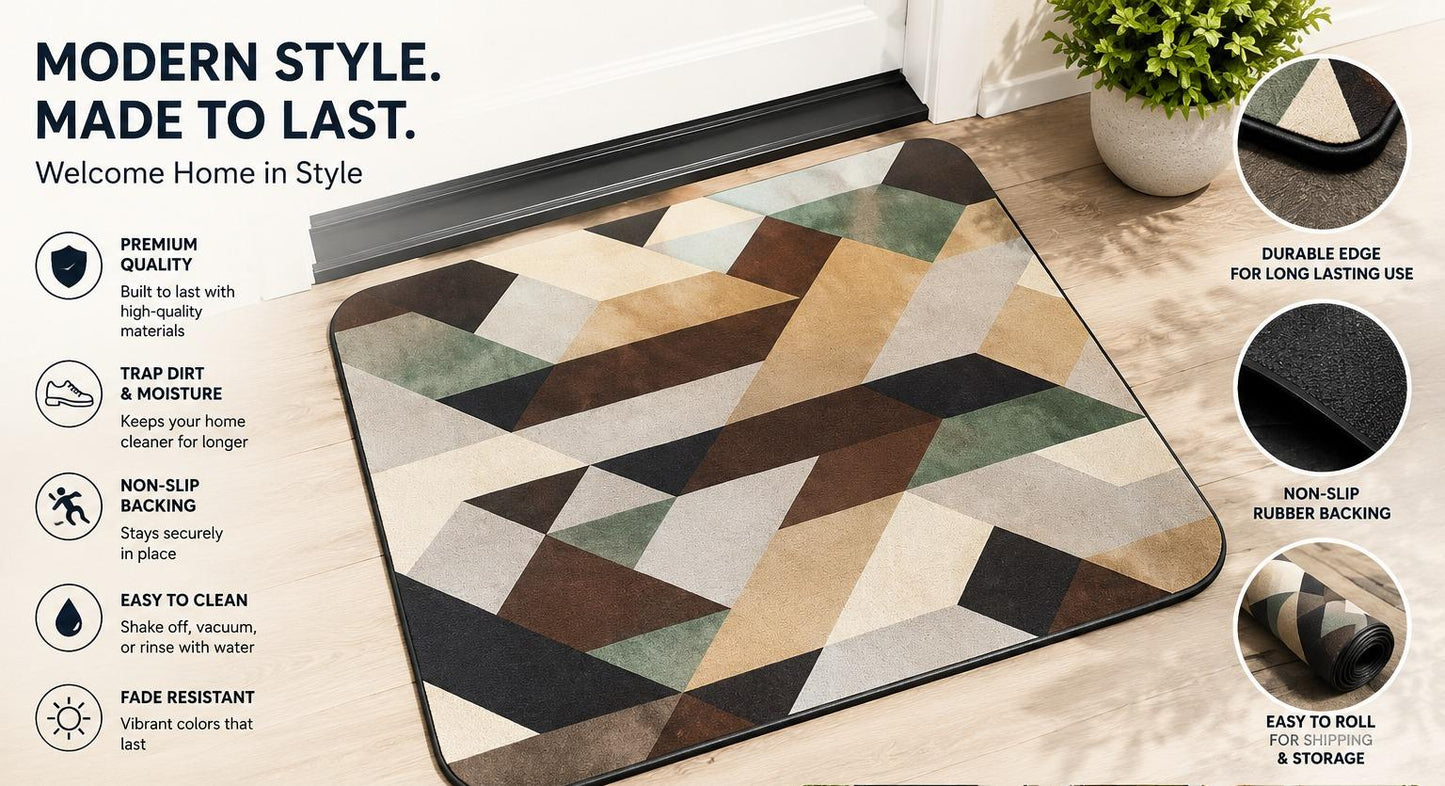 Premium Non-Slip Door Mat – Stylish, Durable & Super Absorbent Floor Mat for Indoor & Outdoor Use