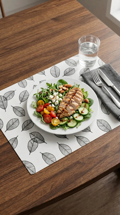 Leaf Print Anti-Slip Dining Table Mat