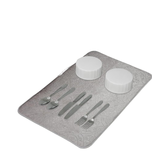 LuxeVelvet Dish Drying Mat