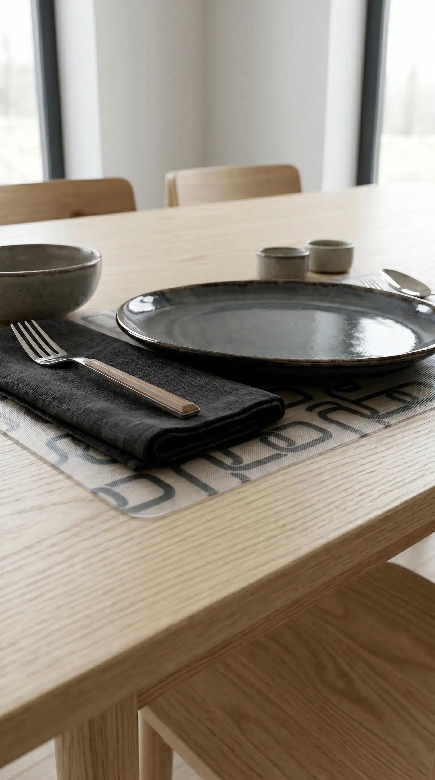 Grey Anti-Slip Designer Dining Table Mat