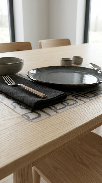 Grey Anti-Slip Designer Dining Table Mat