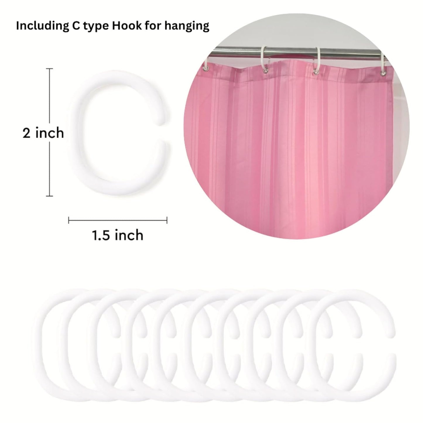 Solid Pink Shower Curtain