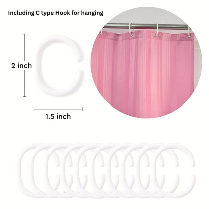 Solid Pink Shower Curtain