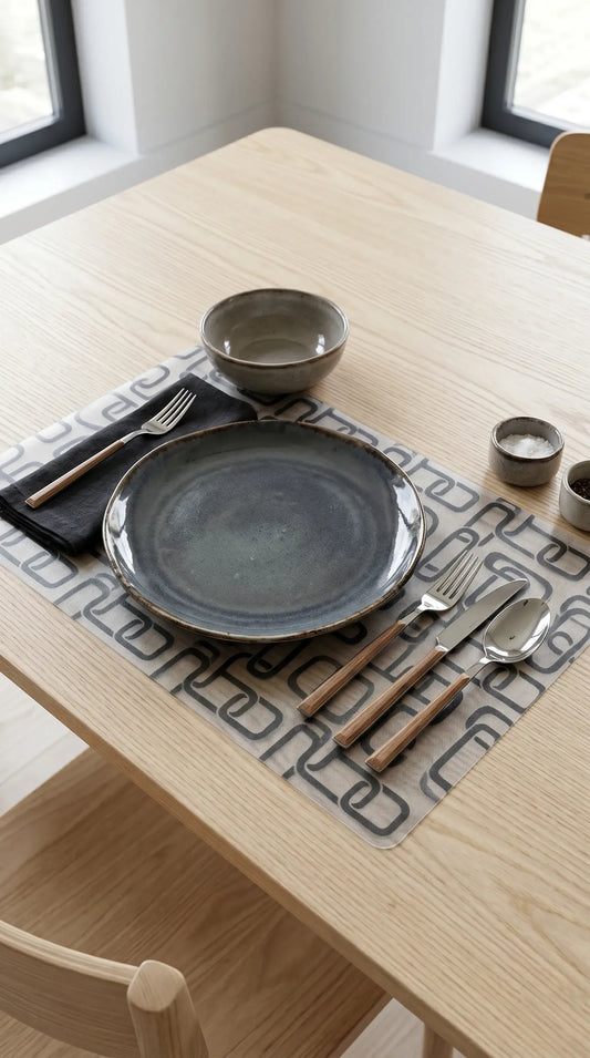 Grey Anti-Slip Designer Dining Table Mat