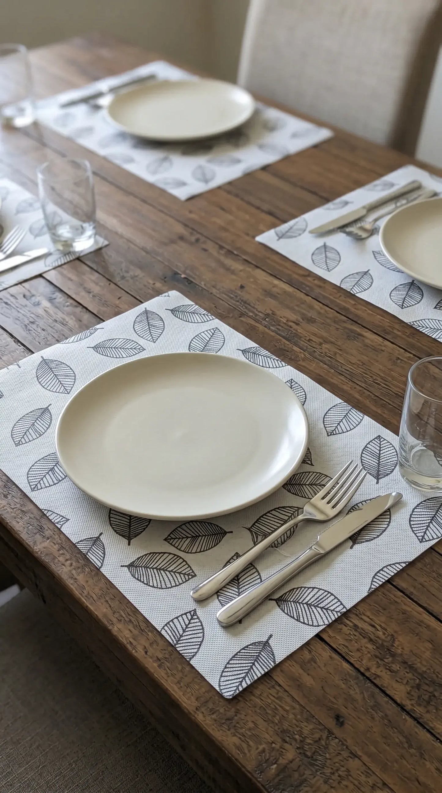 Leaf Print Anti-Slip Dining Table Mat
