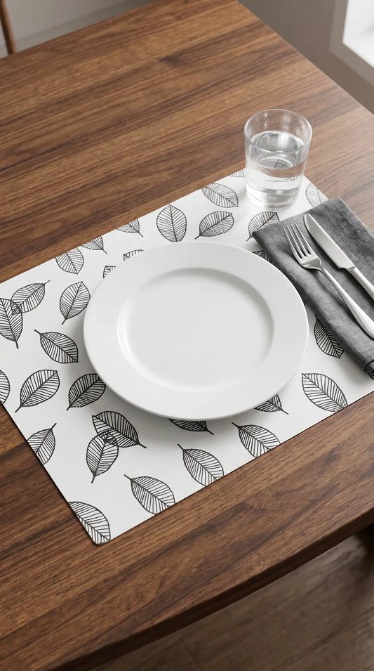 Leaf Print Anti-Slip Dining Table Mat
