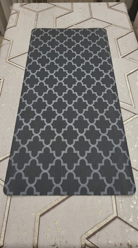 Black Geometric Anti-Slip Dining Table Mat